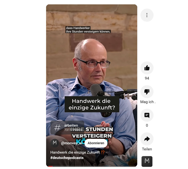 Sreenshot des Podcasts.
